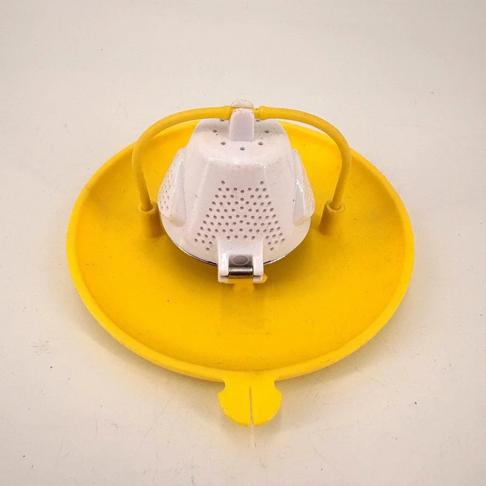 Pampered Chef Owl Bird Tea Infuser‎ Strainer Yellow Drip Tray Kitchen Gadget